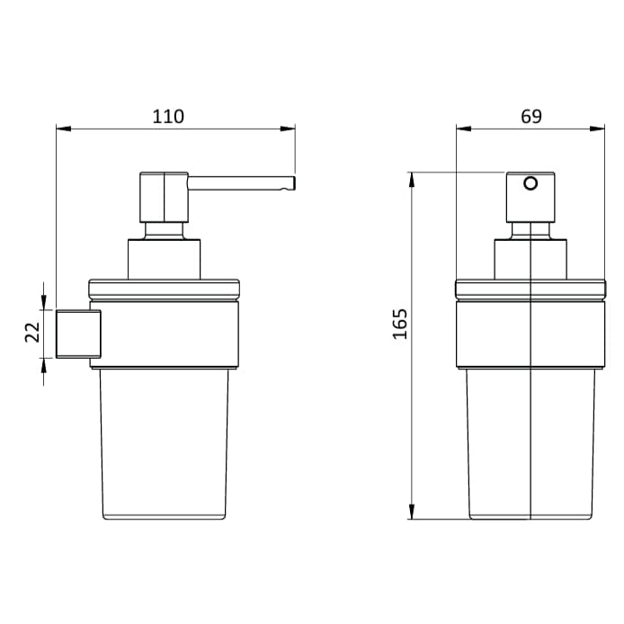 Crosswater Soap Dispenser Crosswater Velo Soap Dispenser
