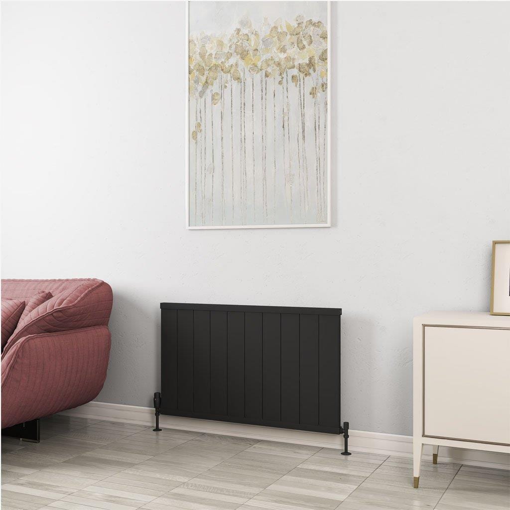 Eastbrook Panel Radiator 600 x 1010mm / Matt Black Eastbrook Kingswood Slimline Horizontal Aluminium Radiator