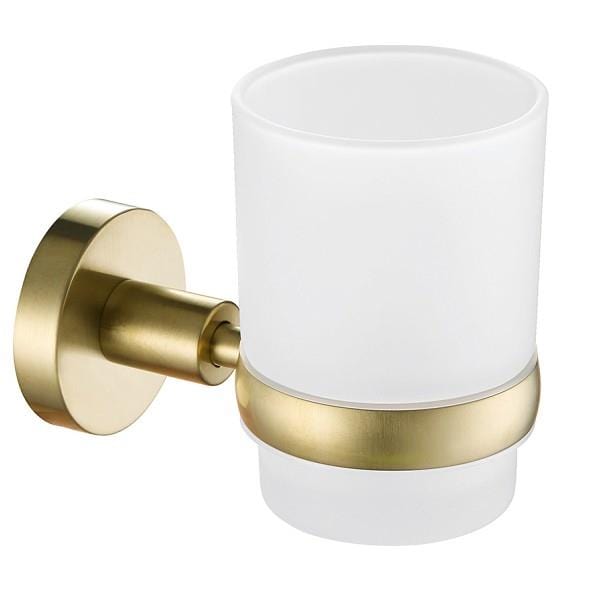 JTP Toothbrush Holder Brushed Brass JTP VOS Tumbler Holder