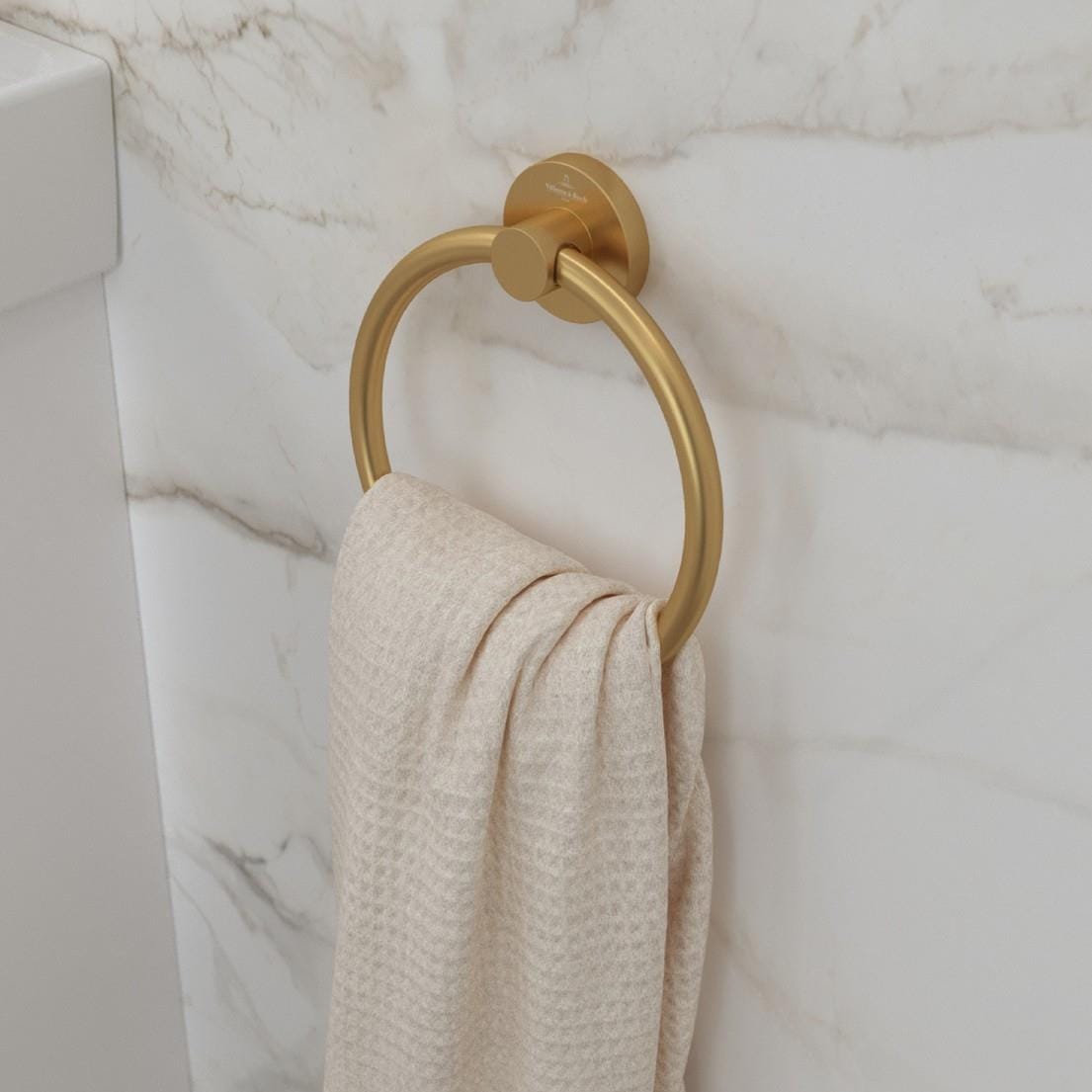 Villeroy & Boch Towel Rails and Rings Brushed Gold Villeroy & Boch Elements - Tender Towel Ring