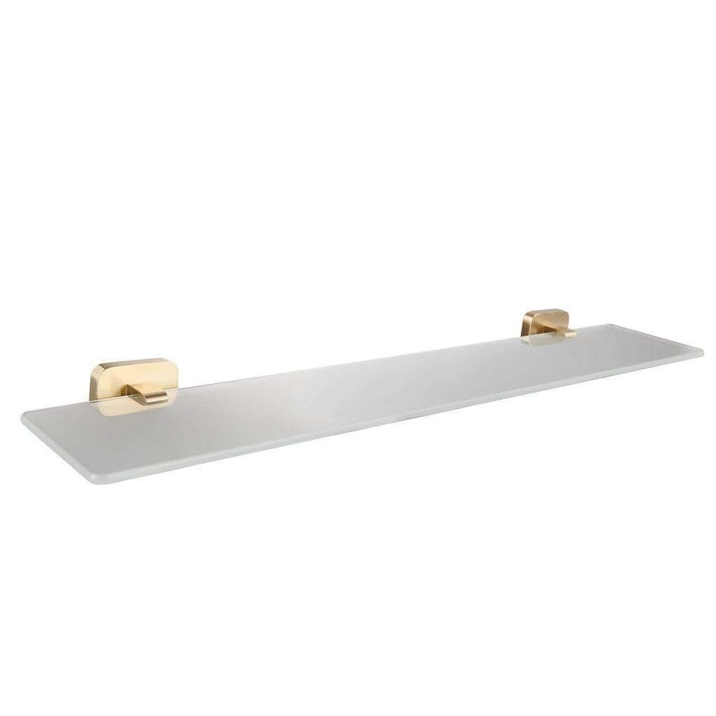 Aquarius Shelf Aquarius Auro Glass Shelf in Brushed Brass
