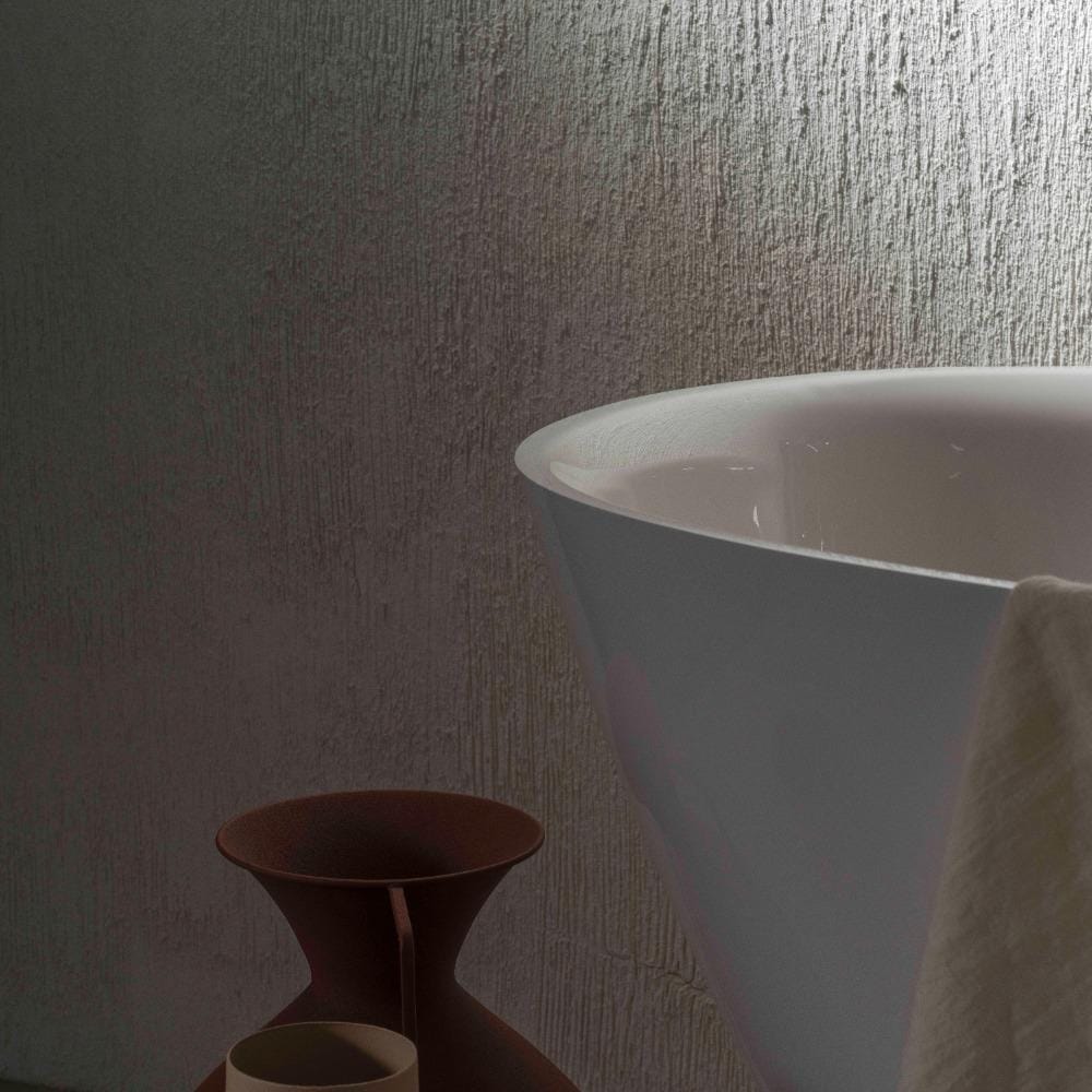 Roca Modern Freestanding Bath Roca Ariane Oval Freestanding Stonex® Oval Bath with Click-Clack Waste
