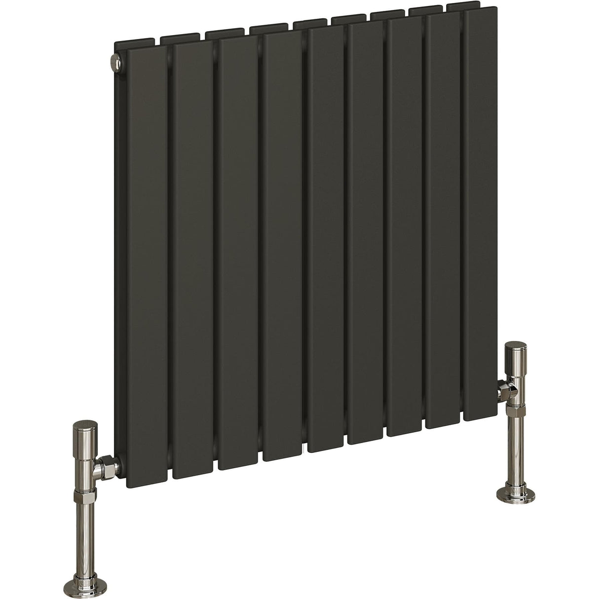 Aquarius Bathrooms Panel Radiator 600 x630mm / Anthracite Aquarius Flat Double Horizontal Panel Radiator