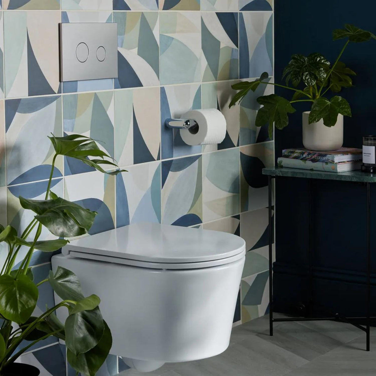 Vado Wall Hung Toilet Arctic White Vado Cameo Round Rimless Wall Hung Toilet with Slimline Soft Close Seat