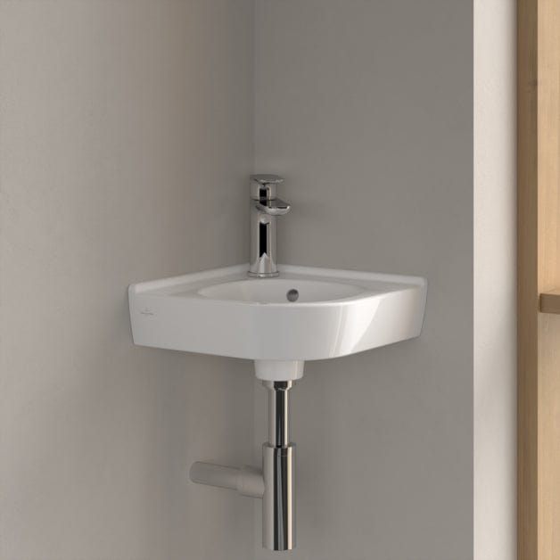 Villeroy & Boch Cloakroom Basin Villeroy & Boch O.novo 400mm Corner Cloakroom Basin in White Alpin