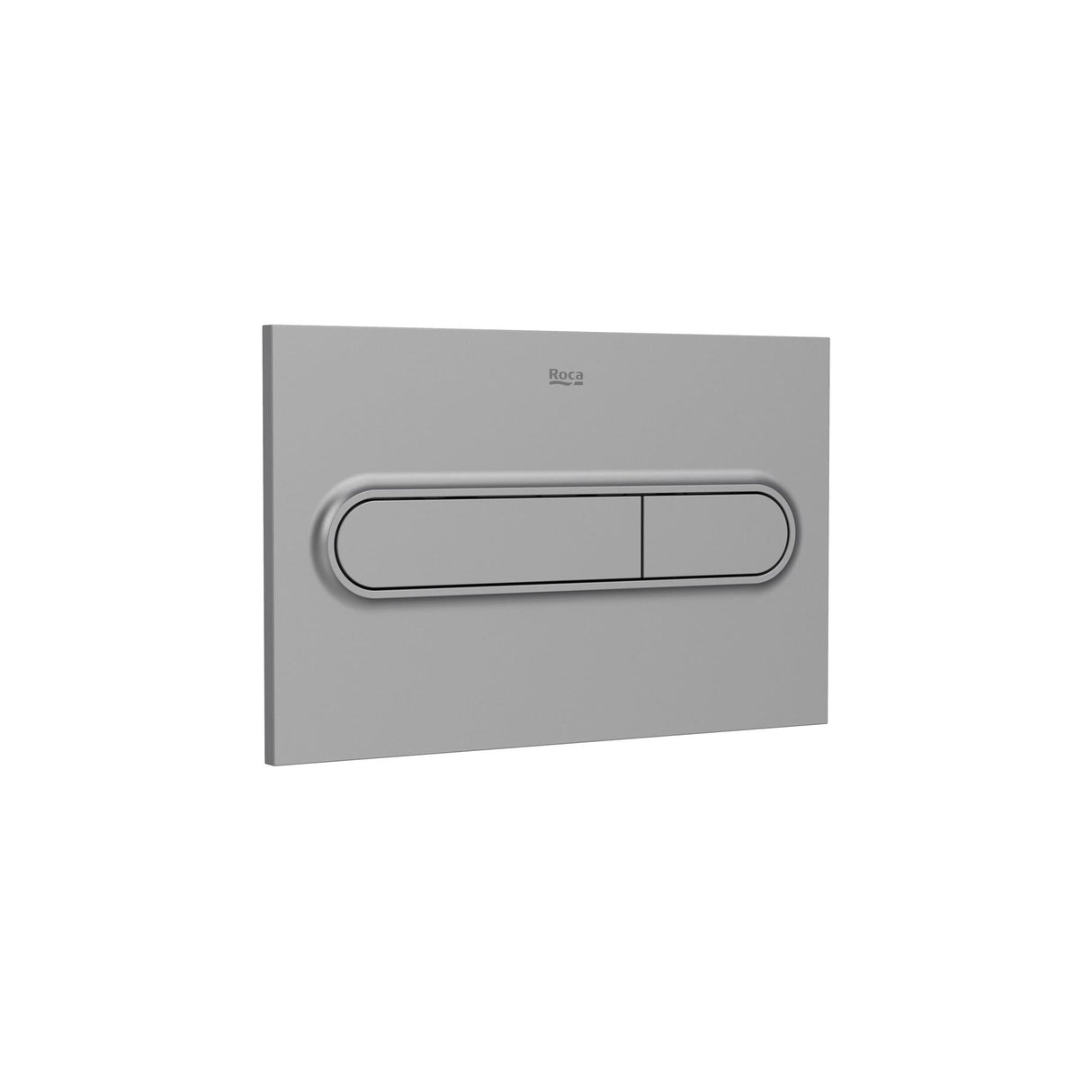 Roca Flush Plate Grey Lacquer Roca Duplo One Flush Plate with Curved Buttons