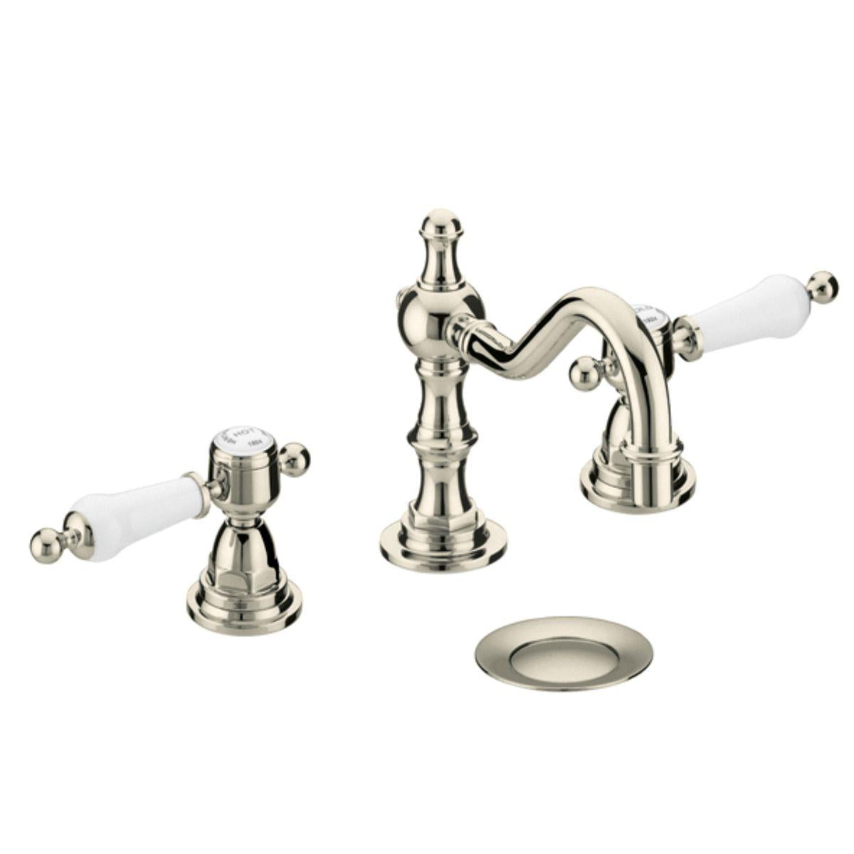 Heritage Glastonbury 3 Tap Hole Swivel Spout Basin Mixer Tap