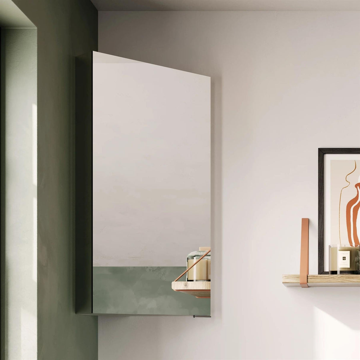 HiB Mirrored Cabinet HiB Eris Corner Mirrored Cabinet