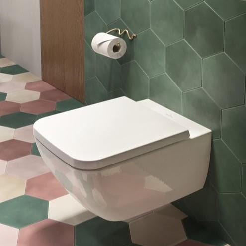 Villeroy & Boch Wall Hung Toilet Villeroy & Boch Venticello Wall Mounted Rimless Toilet with Soft Close Seat