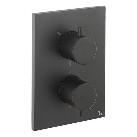 Crosswater Concealed Shower Valve Matt Black Crosswater MPRO Crossbox 3 Outlet Trimset