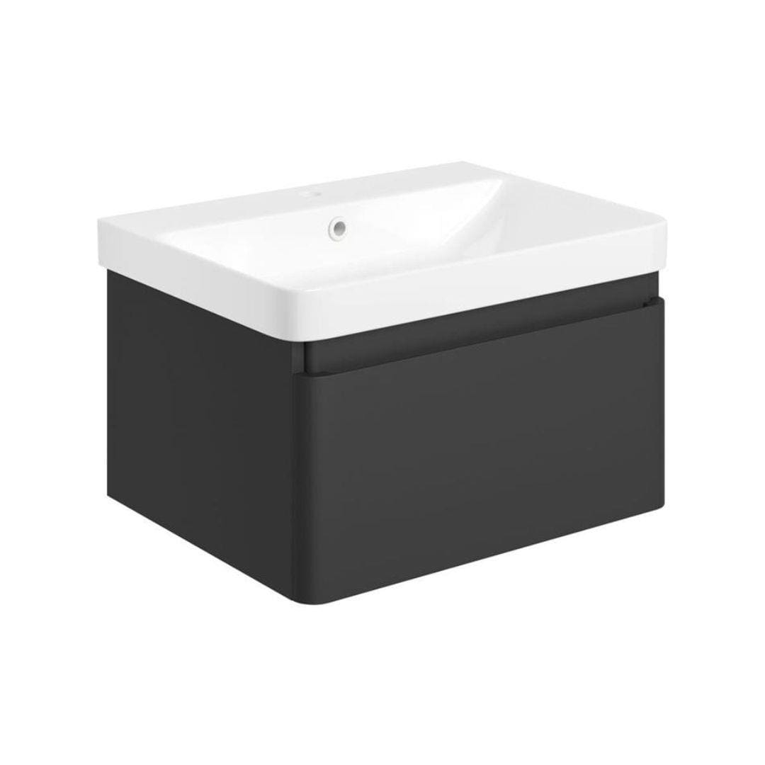 Aquarius Bathrooms Wall Mounted Vanity Unit Aquarius Sophie Wall Hung One Drawer Vanity Unit with 1 Tap Hole Basin