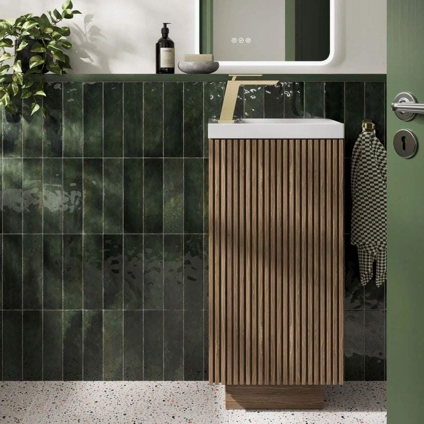 UK Bathroom Store Cloakroom Vanity Unit Crosswater Limit Cloakroom Floor Standing 400mm Single Door Vanity Unit with Basin