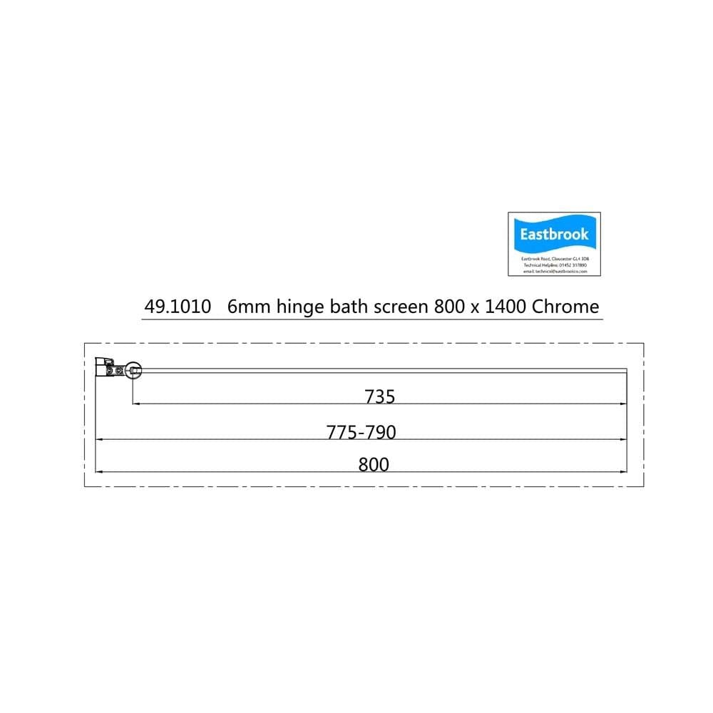 Eastbrook Bath Screen Eastbook Straight Bath Screen