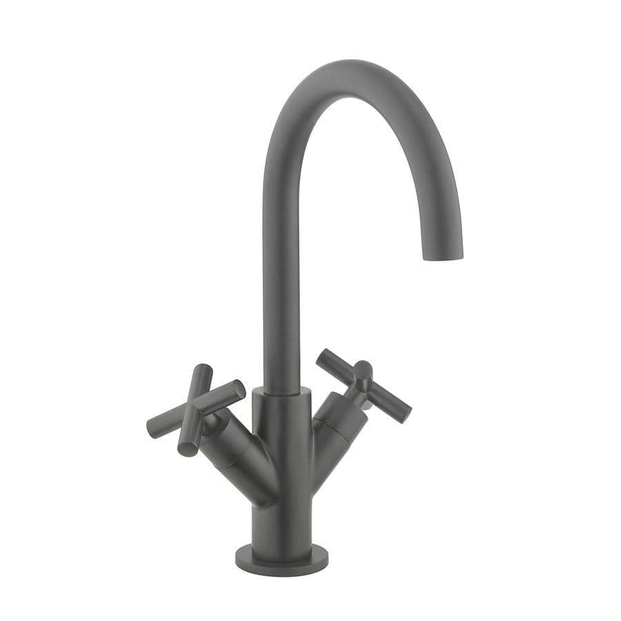 Crosswater Mono Basin Tap Slate Crosswater MPRO Crosshead Monobloc Basin Mixer Tap