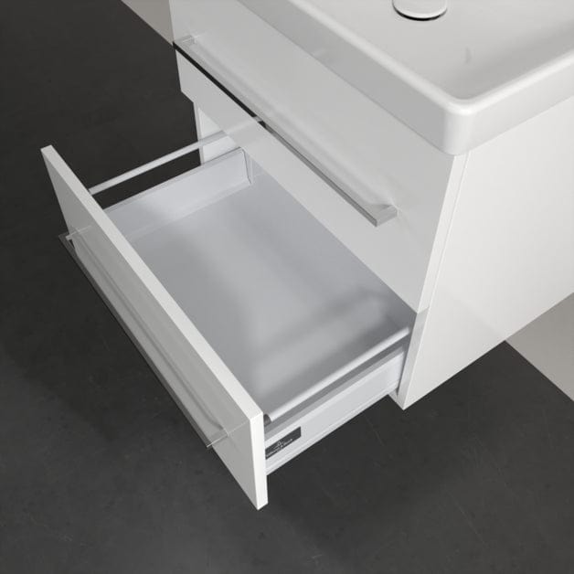 Villeroy & Boch Wall Mounted Vanity Unit Villeroy & Boch Avento Wall Hung Vanity Unit 580mm Two Drawers with Basin