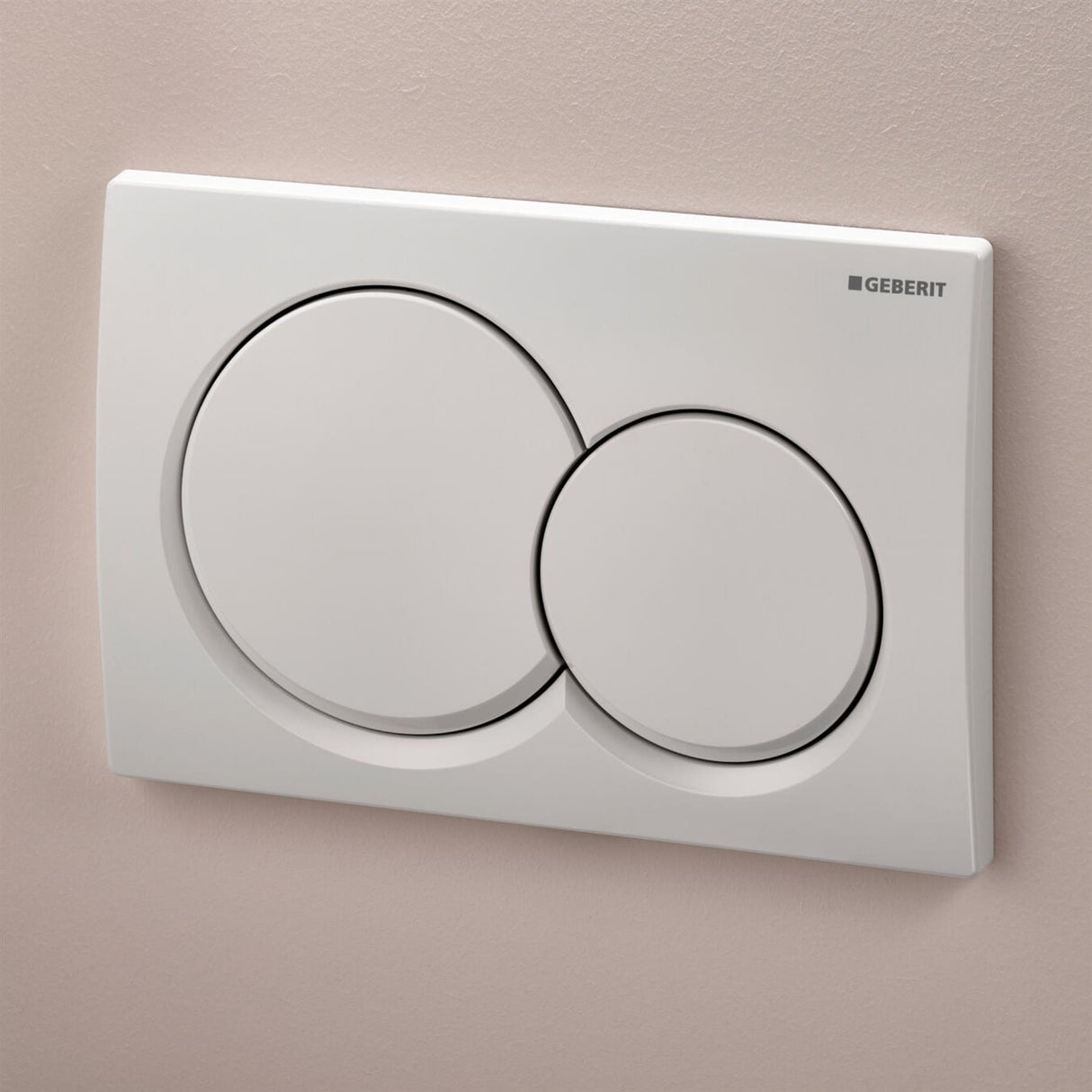 Geberit Flush Plate White Geberit Alpha Flush Plate with Round Buttons