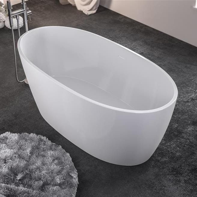 Eastbrook Modern Freestanding Bath Eastbrook Wandsworth Freestanding Bath - 1495 x 725 in Gloss White
