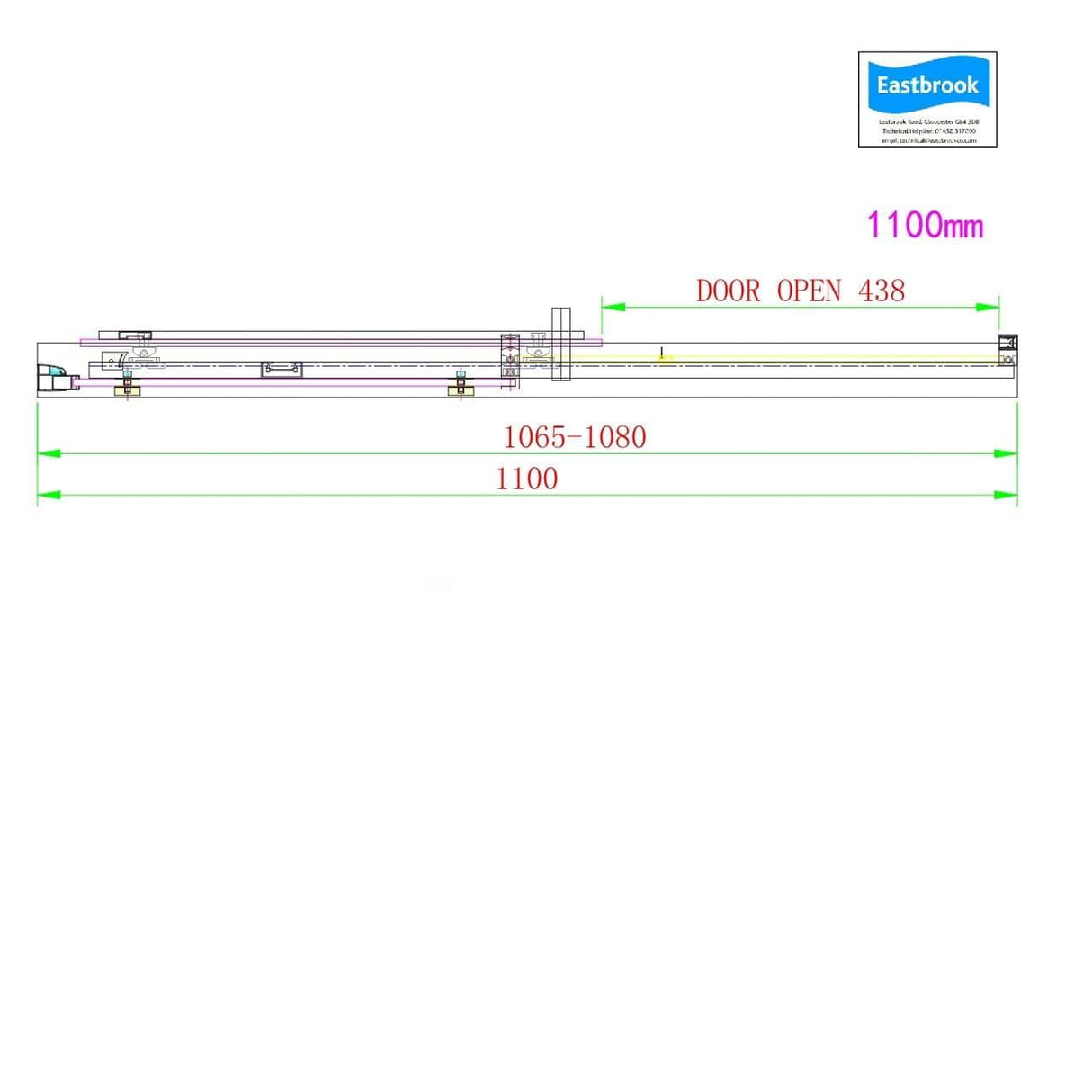 Eastbrook Sliding Shower Door Eastbrook Corniche 2000 8mm Sliding Shower Door