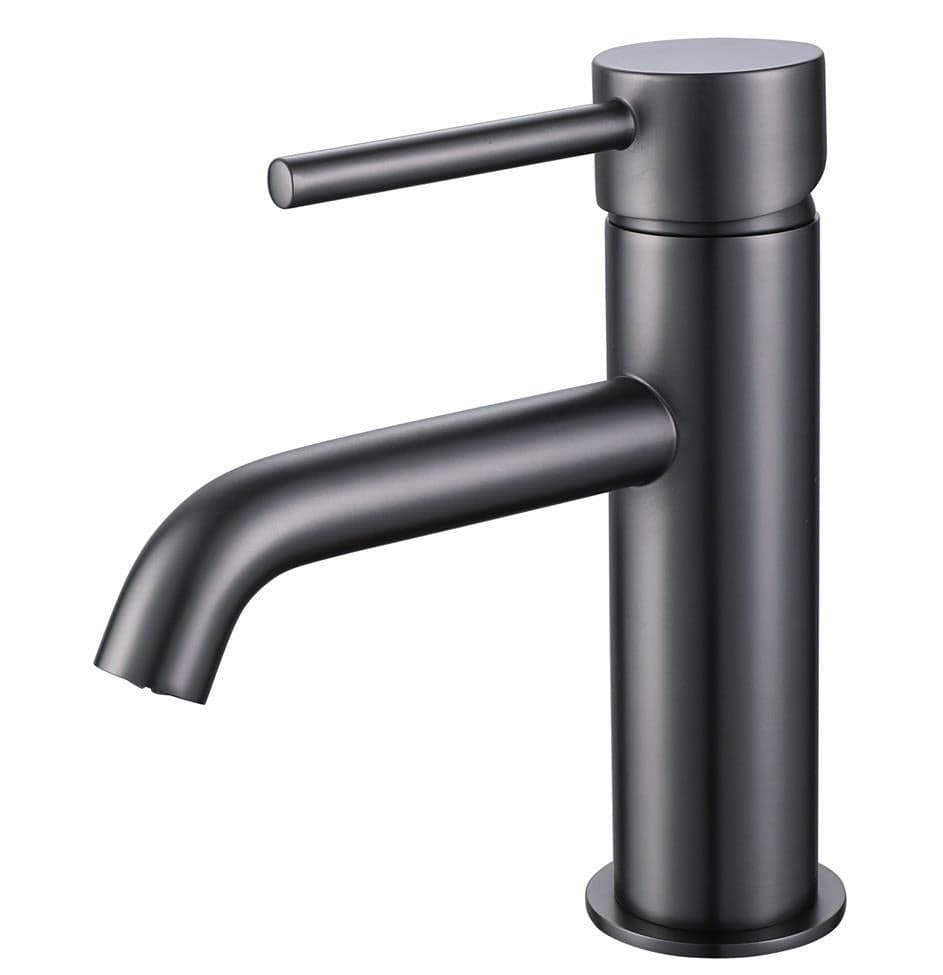 Aquarius Mono Basin Tap Gunmetal Grey Aquarius RF-Series Cold Start Mono Basin Mixer Tap with Waste