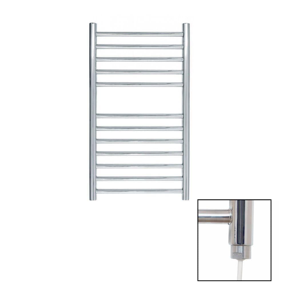 JIS Ladder Rail 700 x 400mm / Polished Chrome / Electric Only JIS Sussex Ouse Vertical Stainless Steel Heated Towel Rail