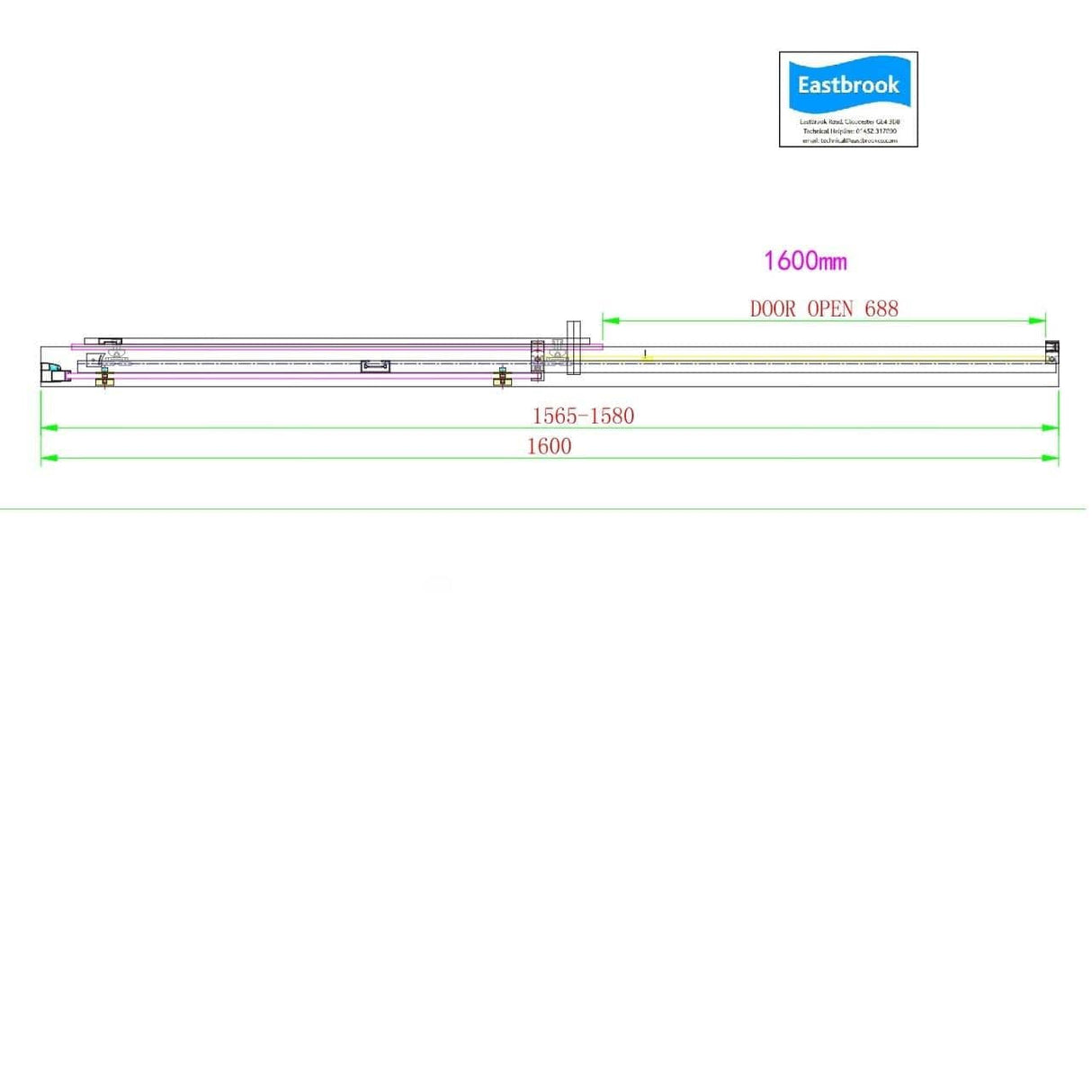 Eastbrook Sliding Shower Door Eastbrook Corniche 2000 8mm Sliding Shower Door