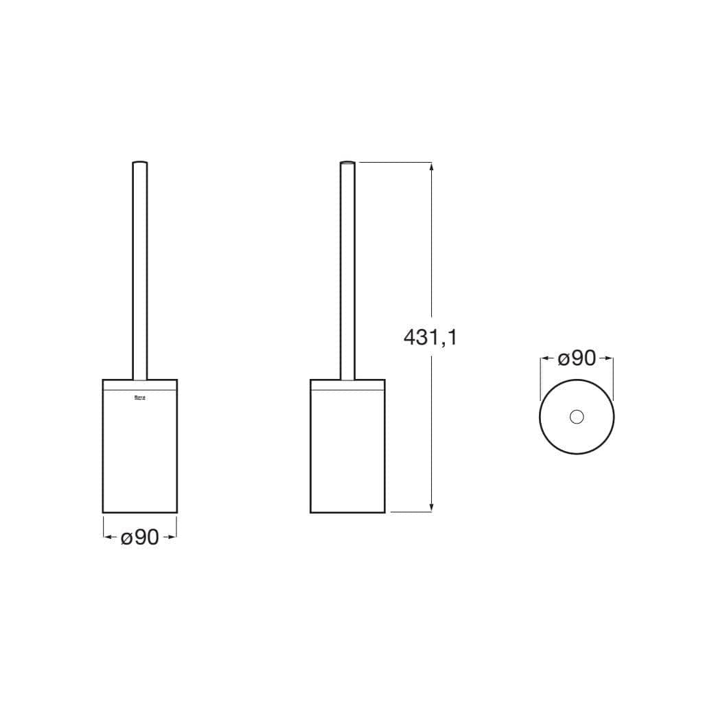 Roca Toilet Brush Roca Hotels Round Free Standing Toilet Brush and Holder
