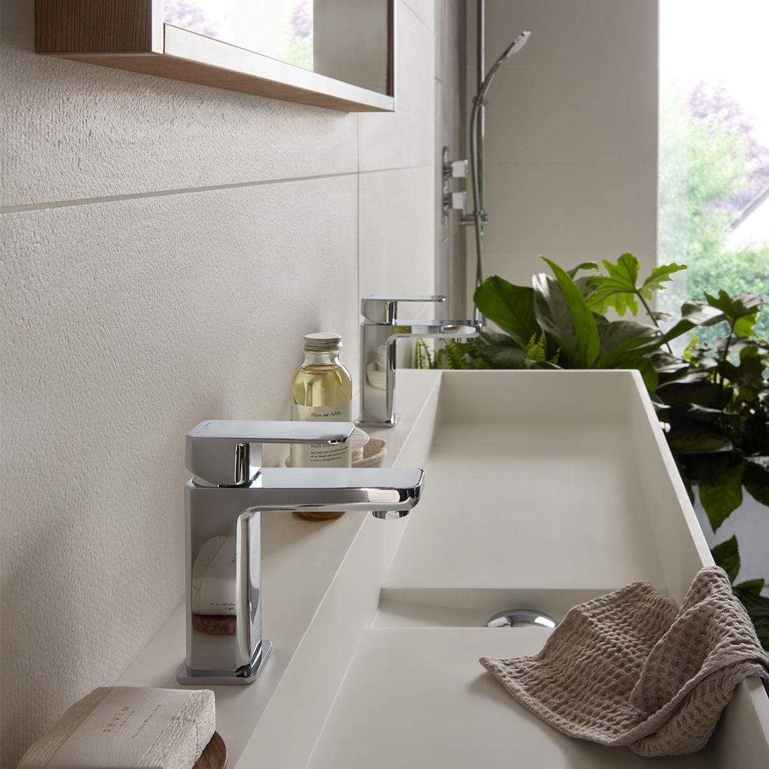 VADO Mono Basin Mixer Tap Vado PHASE Mono Basin Mixer with Universal Waste PHA-200F/CC-C/P-Chrome
