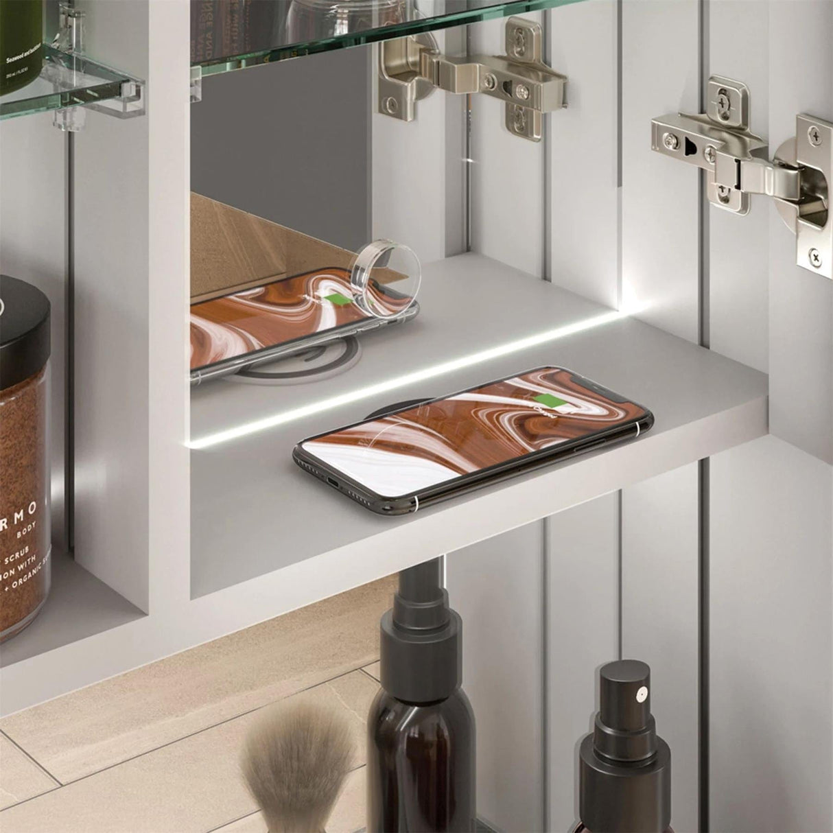 HiB Mirrored Cabinet HiB Verve LED Illuminated Mirror Cabinet