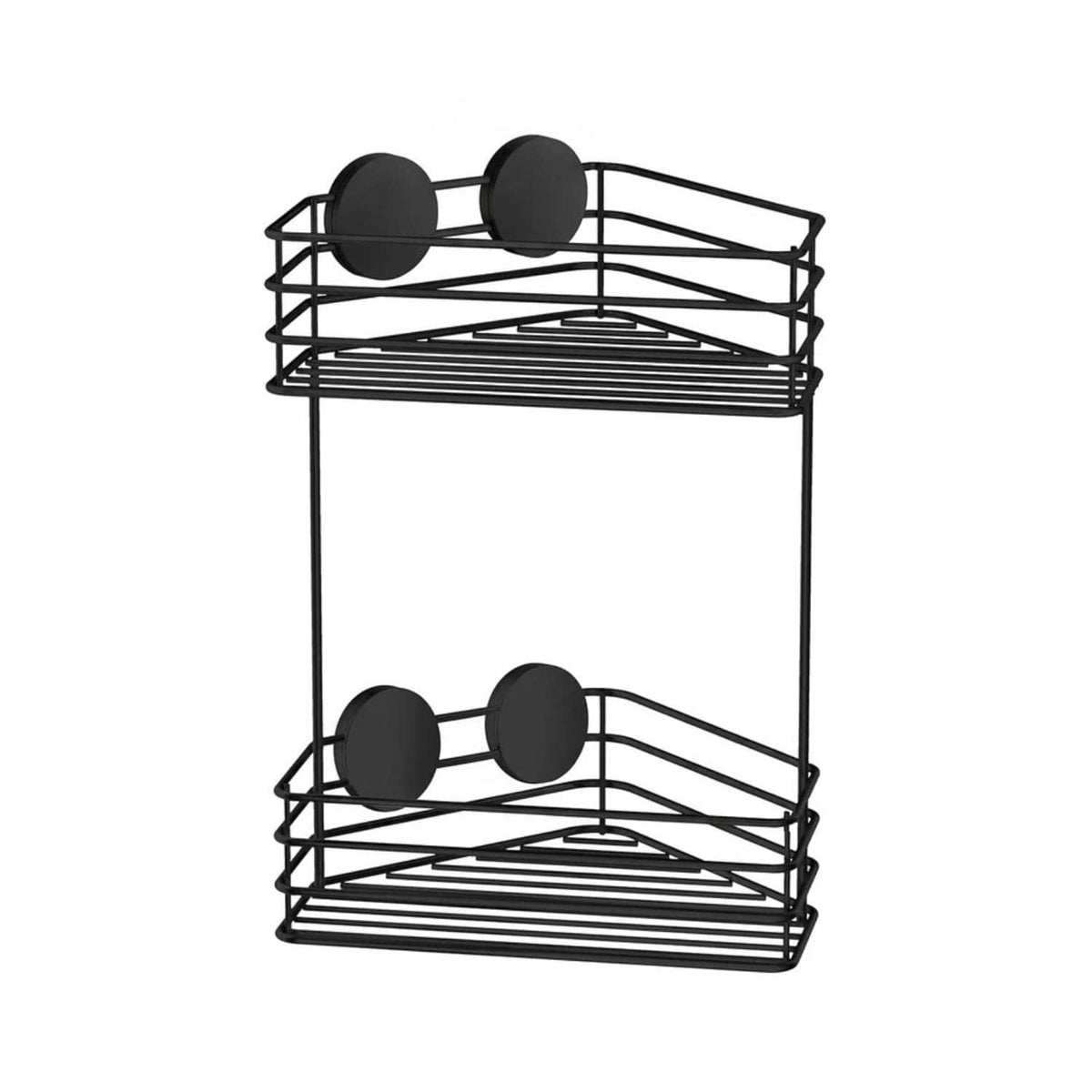 Smedbo Basket Smedbo Beslagsboden Frame Self-Adhesive Two Tier Corner Shower Basket
