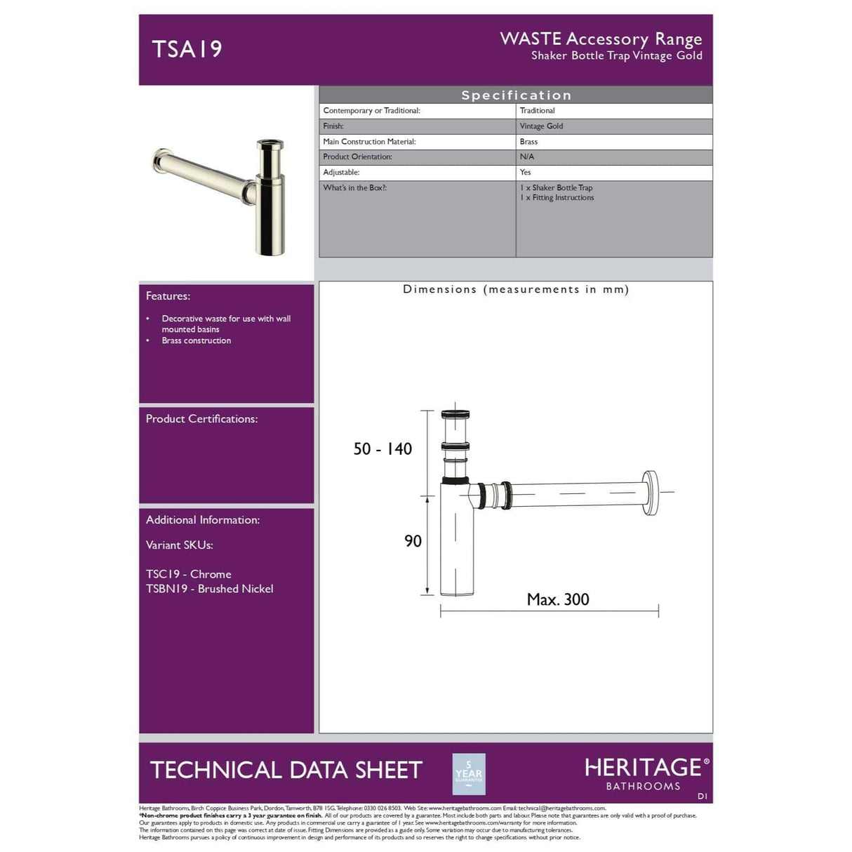 Heritage Bottle Trap Heritage Bottle Trap