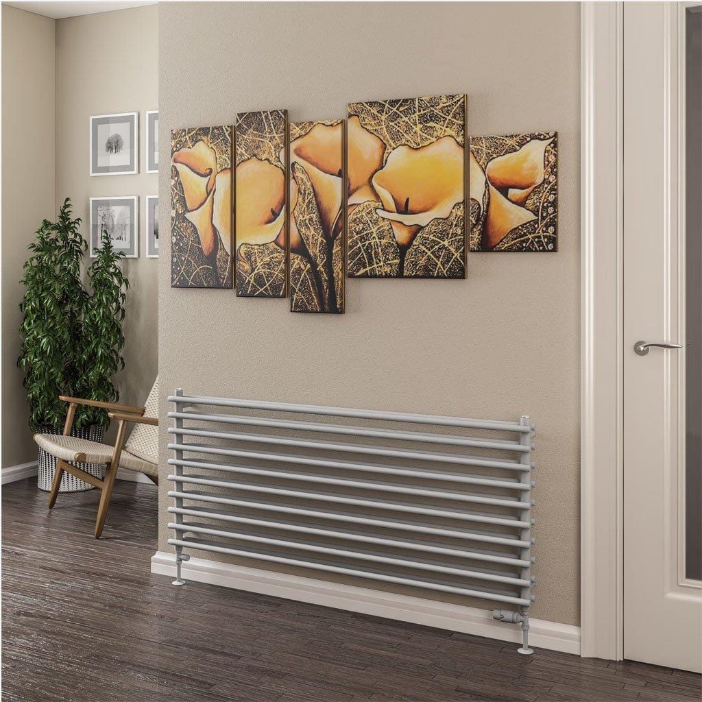 Eastbrook Designer Towel Radiator 600 x 800mm Eastbrook Murano Horizontal Designer Radiator in Matt Grey