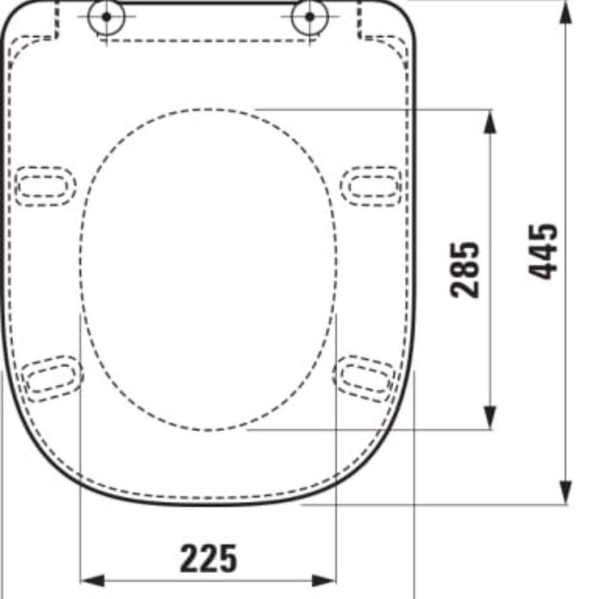 Laufen Meda Wrapover Soft Close, Quick Release Toilet Seat