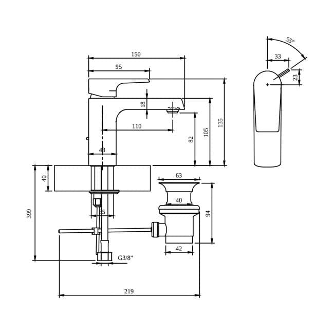 Villeroy & Boch Cloakroom Tap Villeroy & Boch Liberty Single Lever Mini Basin Mixer Tap with Pop-Up Waste in Chrome
