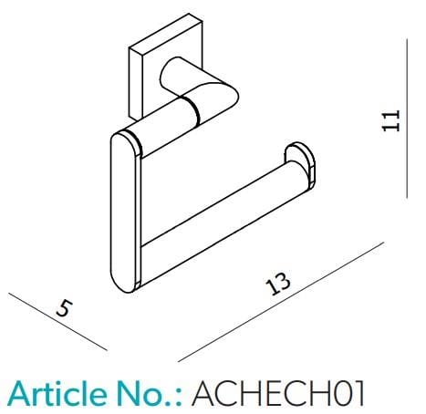 HIB Toilet Roll Holder HiB Hecto Toilet Roll Holder in Chrome