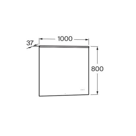Roca Illuminated Mirror Roca Mirai LED Illuminated Mirror with Top Lighting