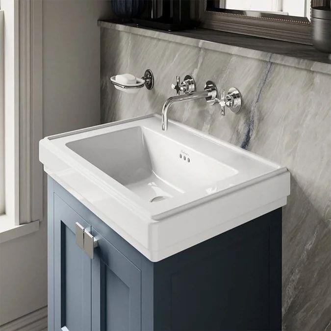 Burlington Floor Standing Vanity Unit Burlington Riviera Floor Standing 650mm Vanity Unit with Square Basin