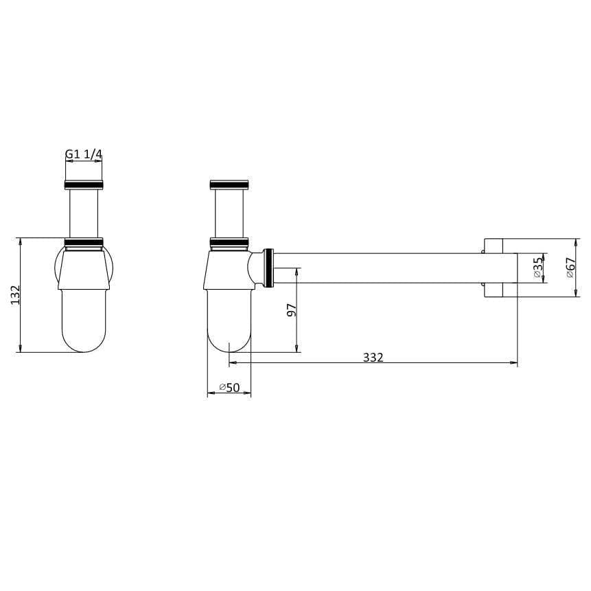 Britton Bottle Trap Burlington Traditional Round Bottle Trap