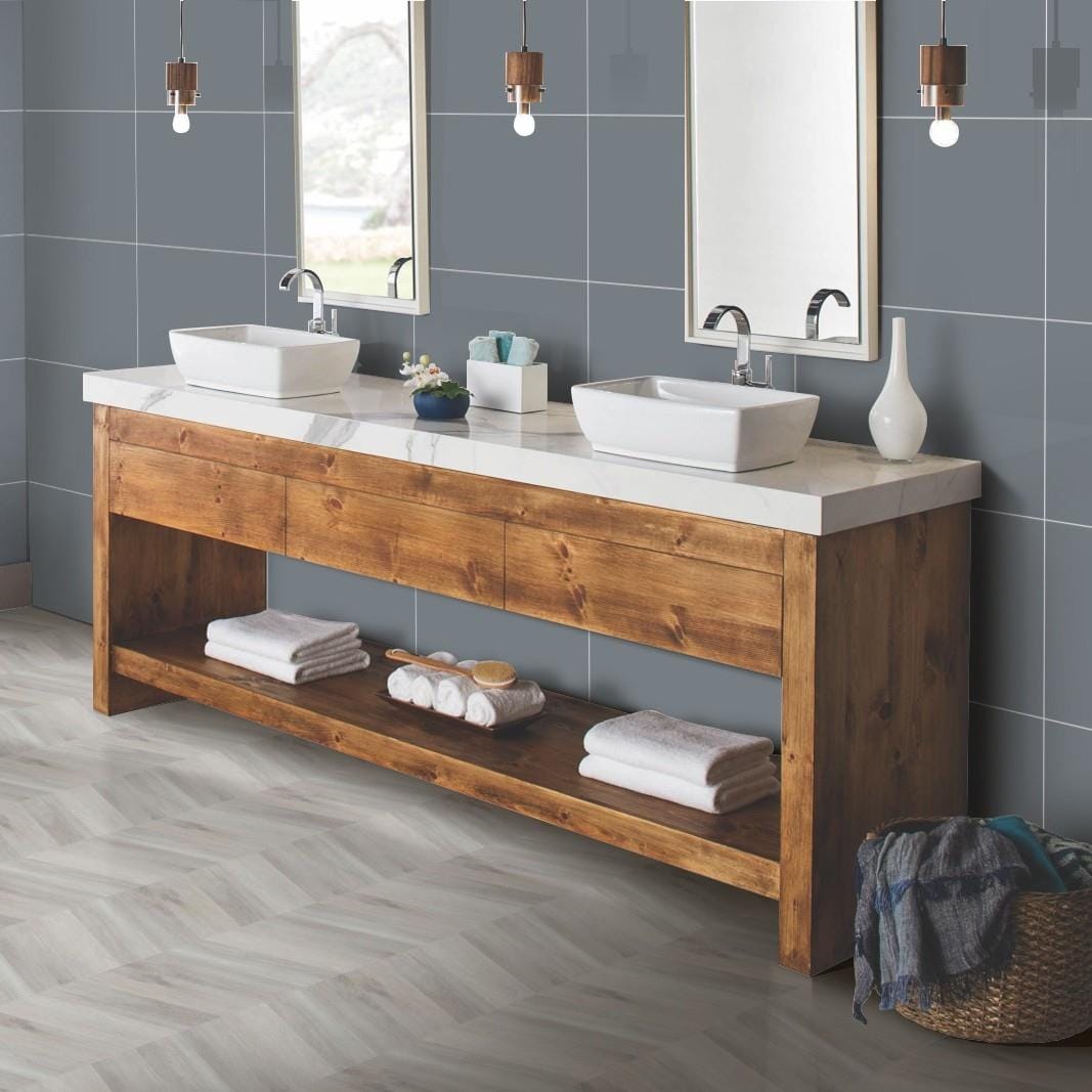 Multipanel Click Flooring Multipanel Click Drop 2.29M² Interlocking Geometric Vinyl Chevron Flooring - Prespa