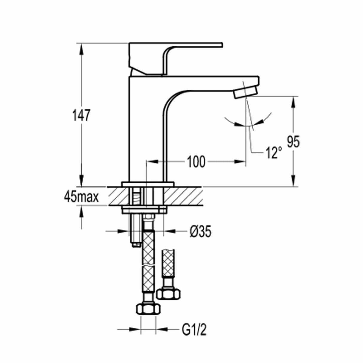 Flova Cloakroom Tap Flova Smart Mini Basin Mixer Tap