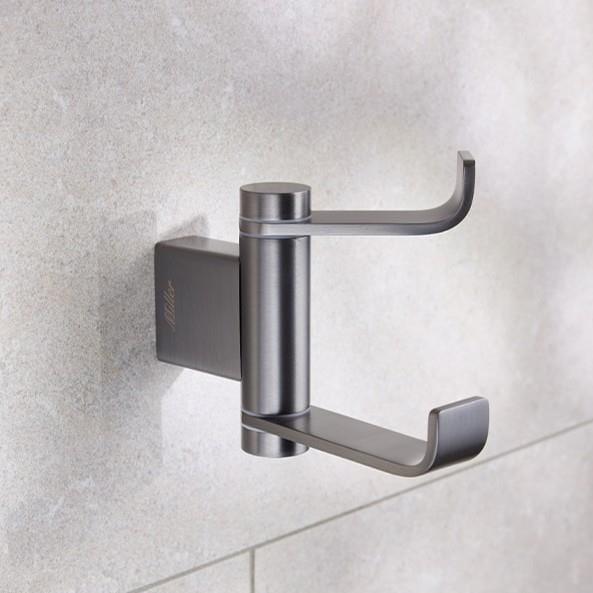 Miller Robe Hook Gun Metal Miller Miami Swivel Robe Hook