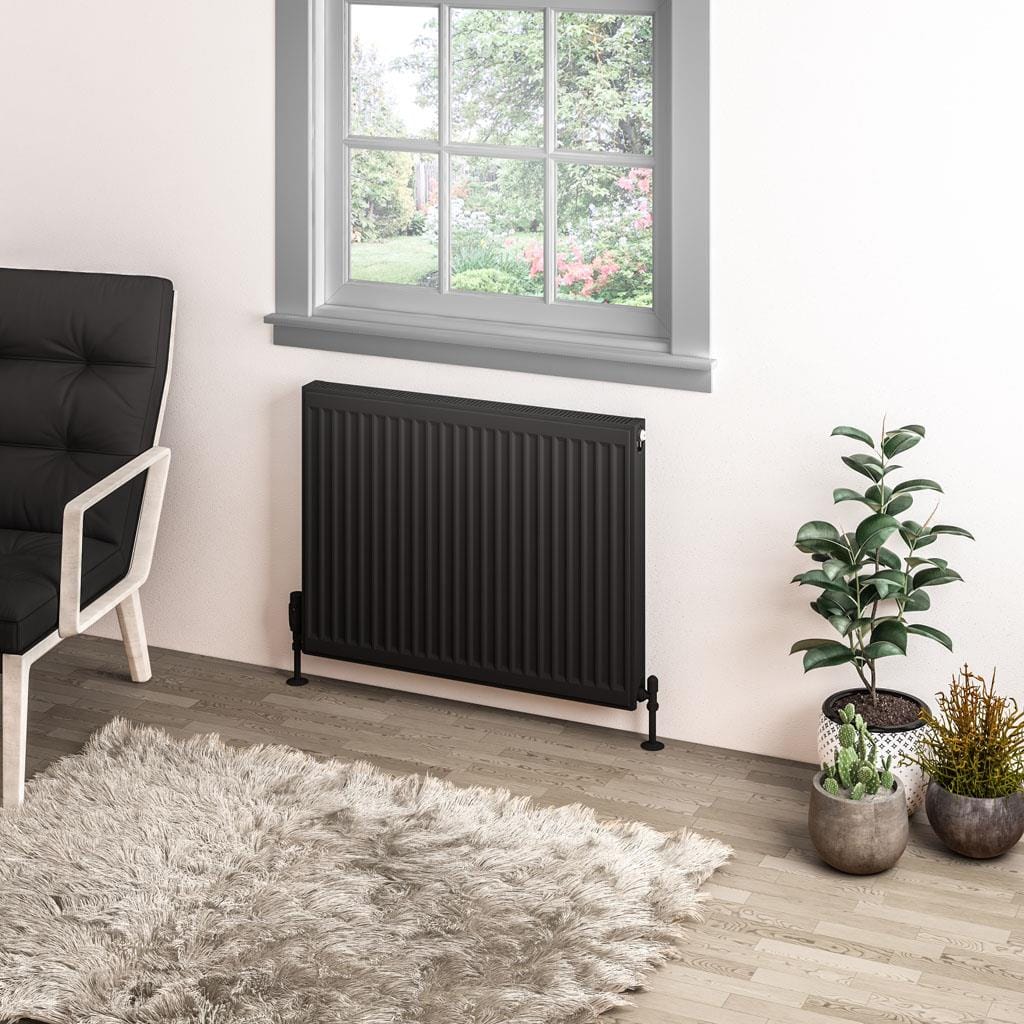 Aquarius Type 11 600 x 800mm Aquarius Type 11 Compact Panel Radiator In Matt Black