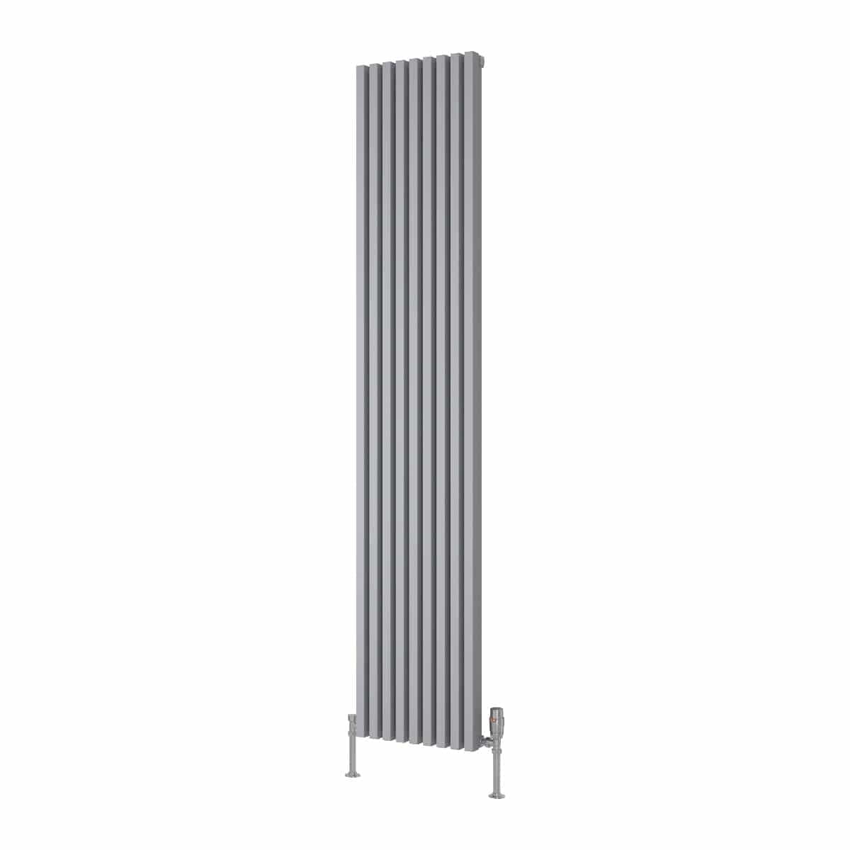 Reina Panel Radiator 1800 x 350mm / Silver Reina Albano Central Heating Vertical Radiator