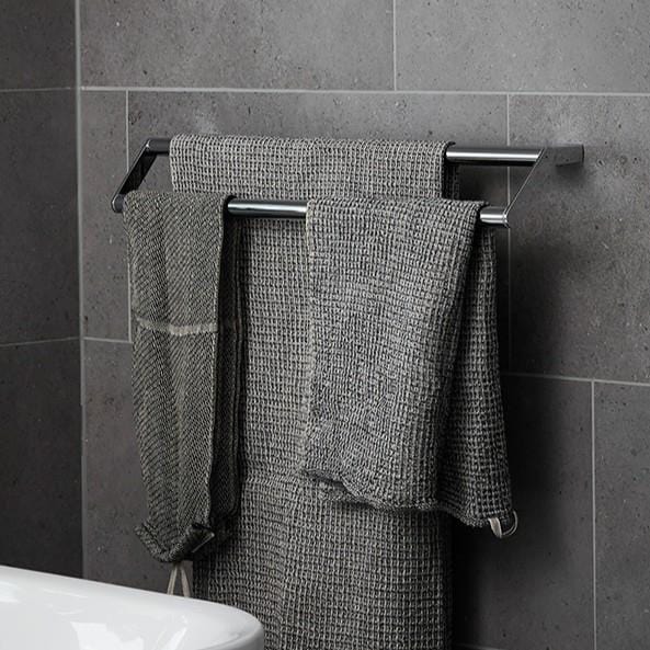 Miller Towel Rails and Rings Miller Boston Double Towel Rail in Chrome