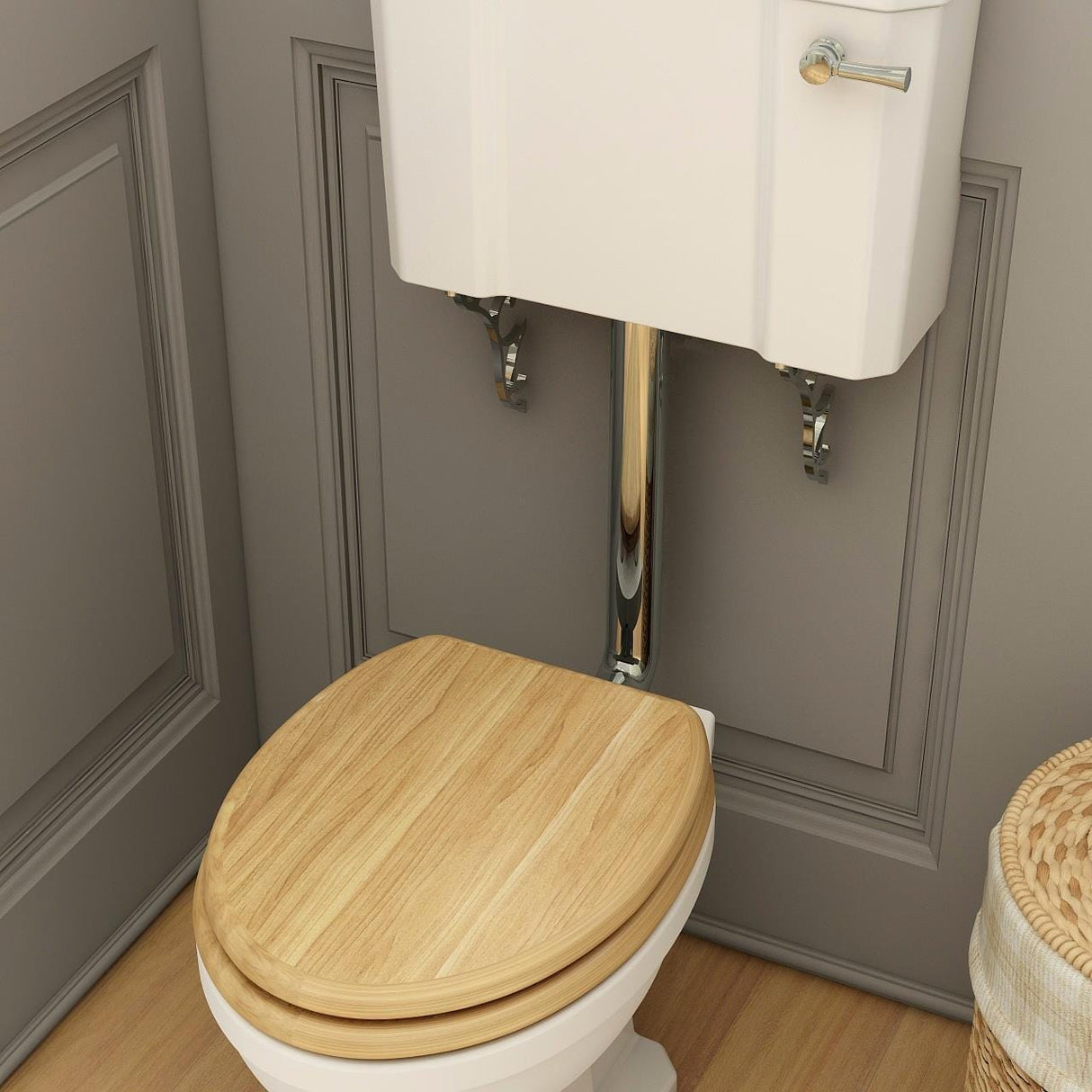 Imex Low Level Toilet Imex Wyndham Traditional Low Level Toilet with Soft Close Wooden Seat