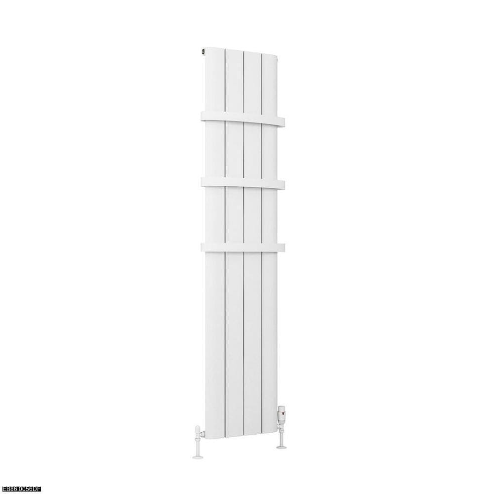 Eastbrook Peretti Straight Vertical Aluminium Radiator in Matt White
