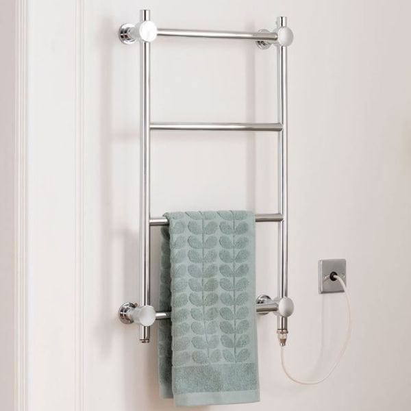 Vogue Designer Towel Radiator 1300 x 650 / Electric Only Vogue Venture Straight Designer Towel Radiator in Chrome