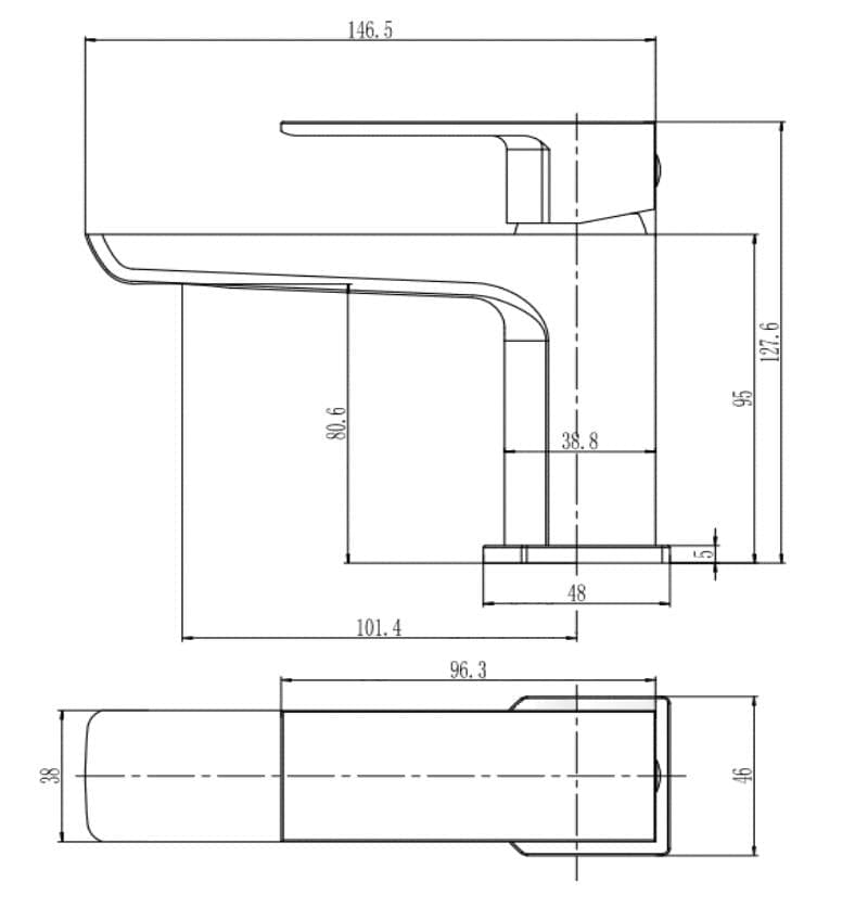 Aquarius Cloakroom Tap Aquarius Hydro Mini Mono Basin Mixer Tap with Waste