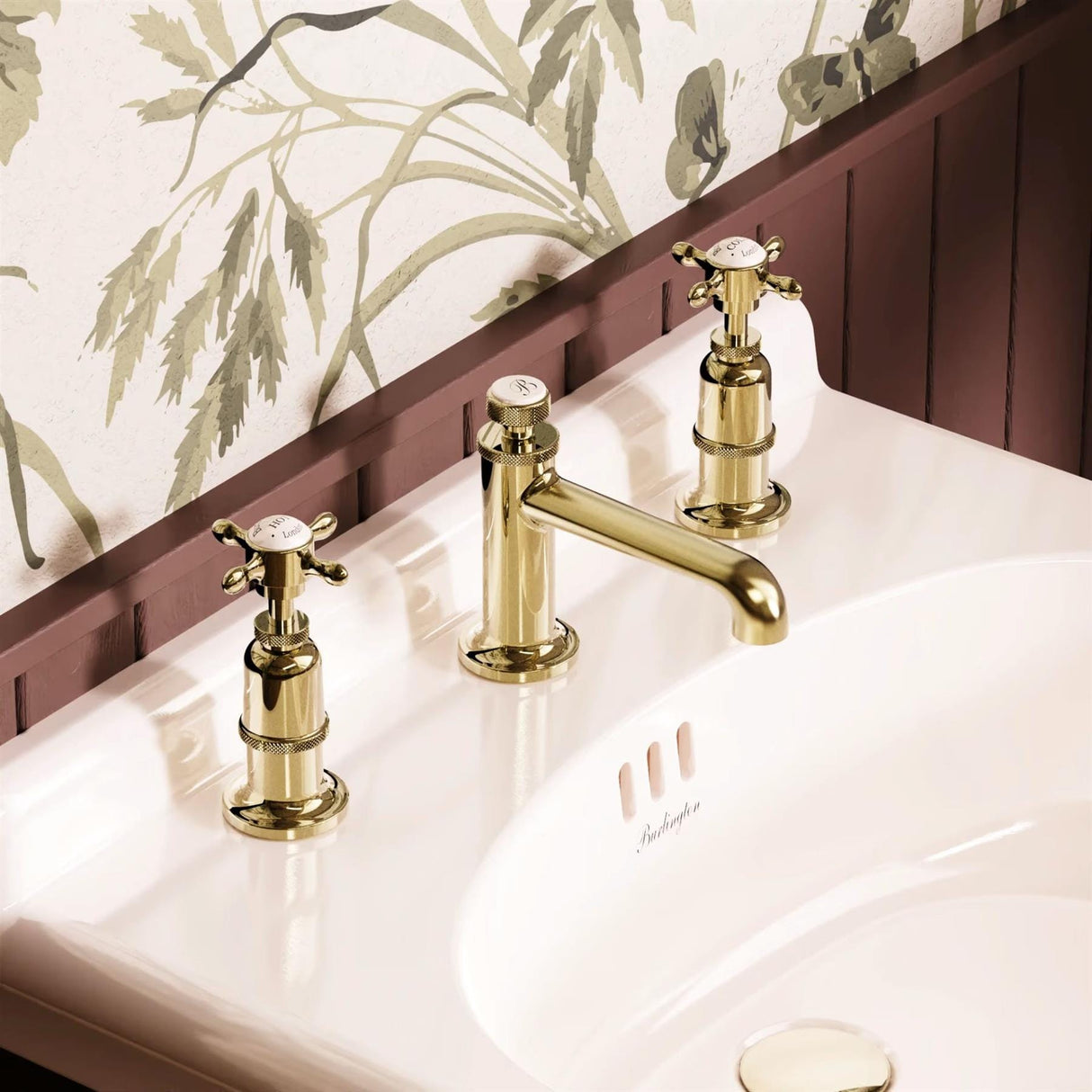 Burlington 3 Tap Hole Basin Set Gold Burlington Guild 3 Hole Basin Mixer Tap