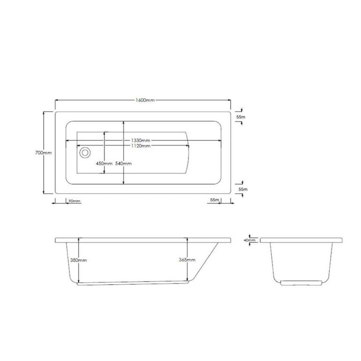 Roca Single Ended Bath Roca The Gap Single Ended Acrylic Bath