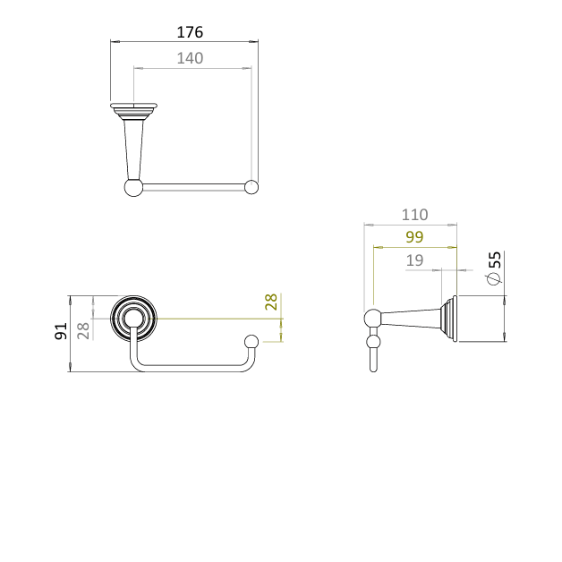 Crosswater Belgravia Toilet Roll Holder